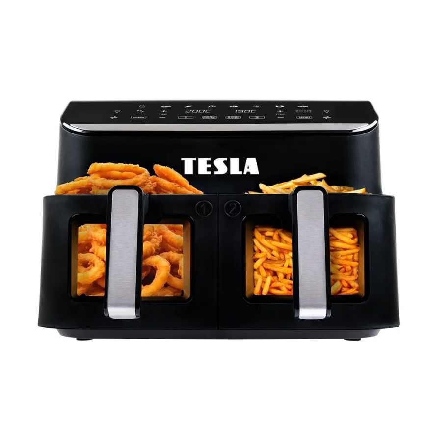 TESLA Electronics AirCook - Multifunktionale duale digitale Heißluftfritteuse 9 l 2400W/230V