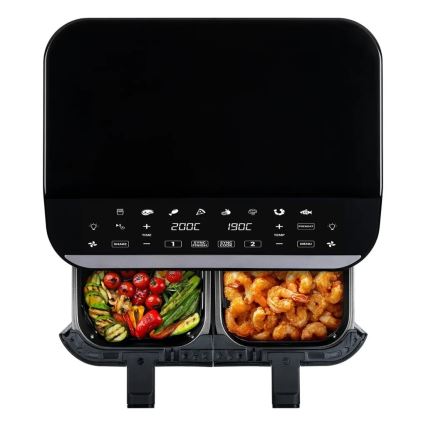TESLA Electronics AirCook - Multifunktionale duale digitale Heißluftfritteuse 9 l 2400W/230V