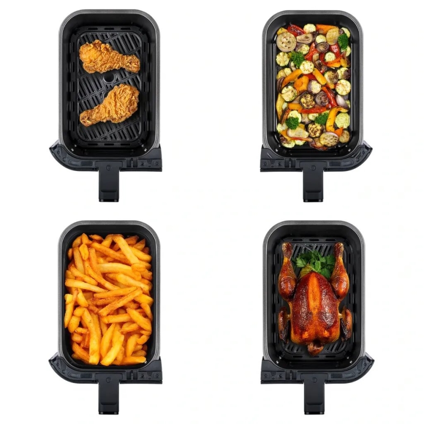 TESLA Electronics AirCook - Multifunktionale duale digitale Heißluftfritteuse 9 l 2400W/230V