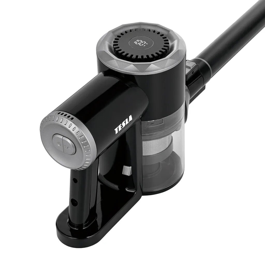 TESLA Electronics PureStar - Flexibler kabelloser Stabstaubsauger 2in1 150W/2200 mAh schwarz