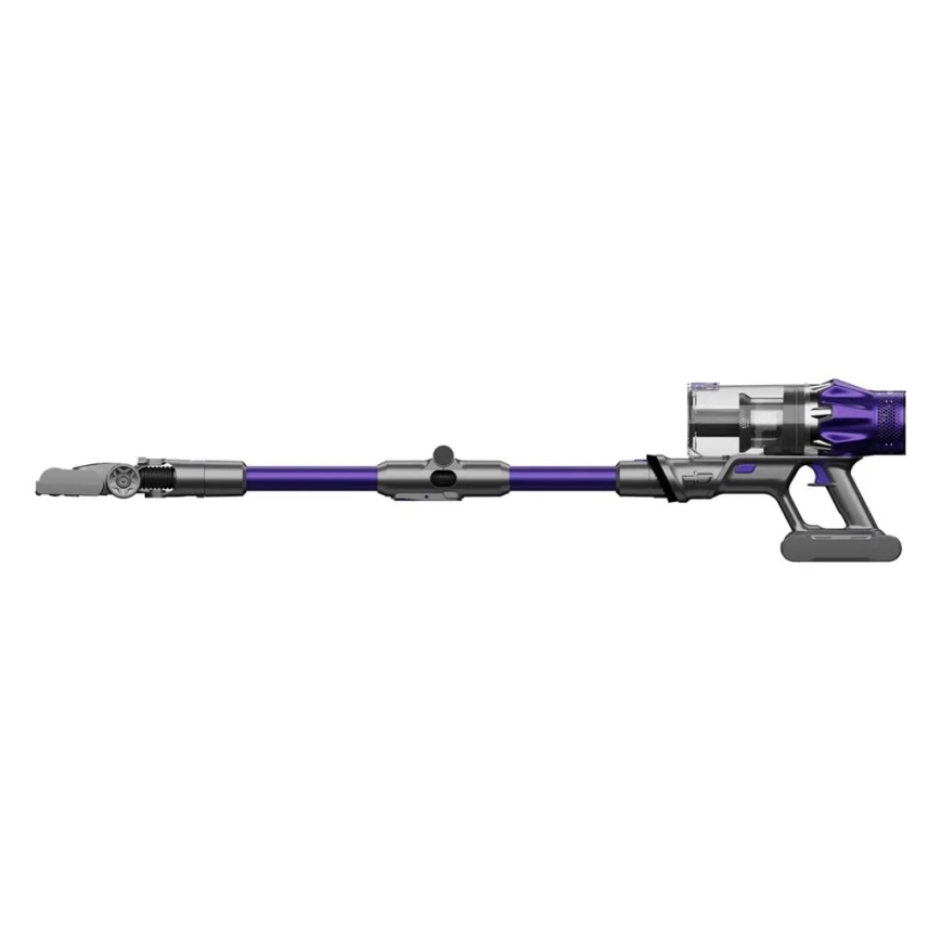 TESLA Electronics PureStar - Flexibler kabelloser Stabstaubsauger 2in1 250W/2200 mAh grau/lila