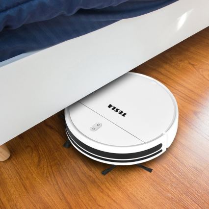 TESLA Electronics RoboStar - Intelligenter 2-in-1 Saugroboter 2500 mAh Wi-Fi Tuya Weiß + Fernbedienung