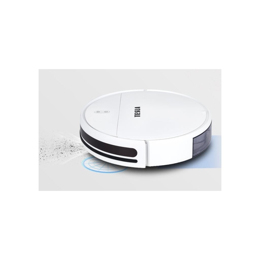 TESLA Electronics RoboStar - Intelligenter 2-in-1 Saugroboter 2500 mAh Wi-Fi Tuya Weiß + Fernbedienung