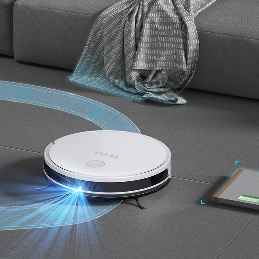 TESLA Electronics RoboStar - Intelligenter 2-in-1 Saugroboter 2600 mAh Wi-Fi Weiß + Fernbedienung