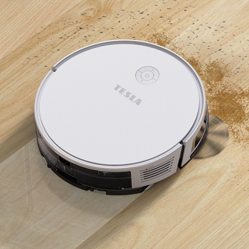 TESLA Electronics RoboStar - Intelligenter 2-in-1 Saugroboter 2600 mAh Wi-Fi Weiß + Fernbedienung