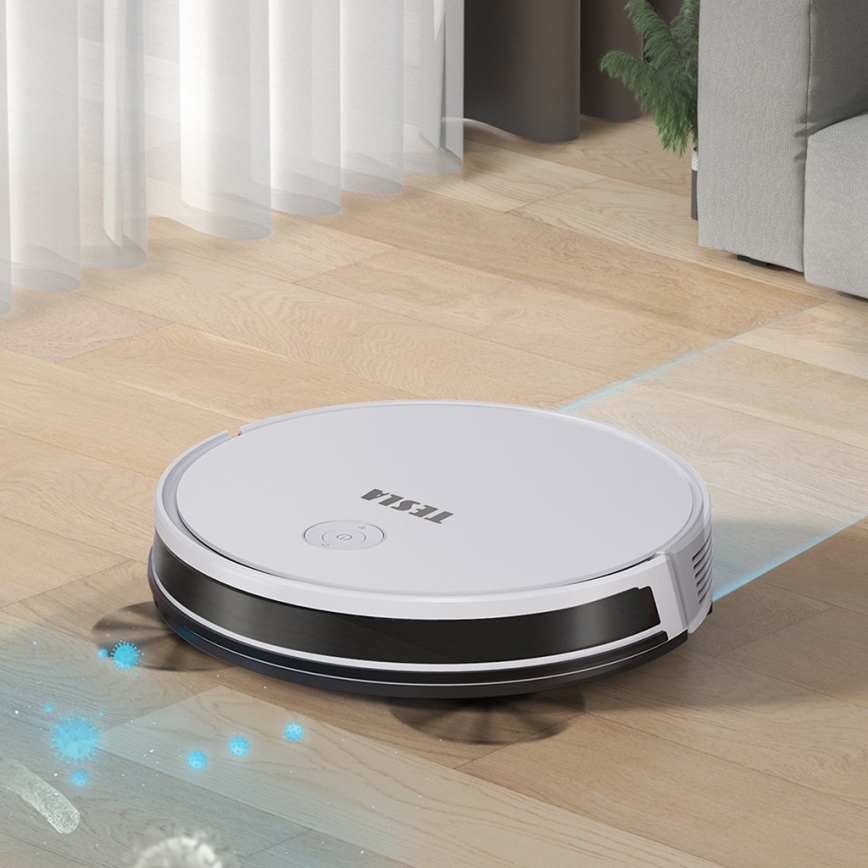 TESLA Electronics RoboStar - Intelligenter 2-in-1 Saugroboter 2600 mAh Wi-Fi Weiß + Fernbedienung