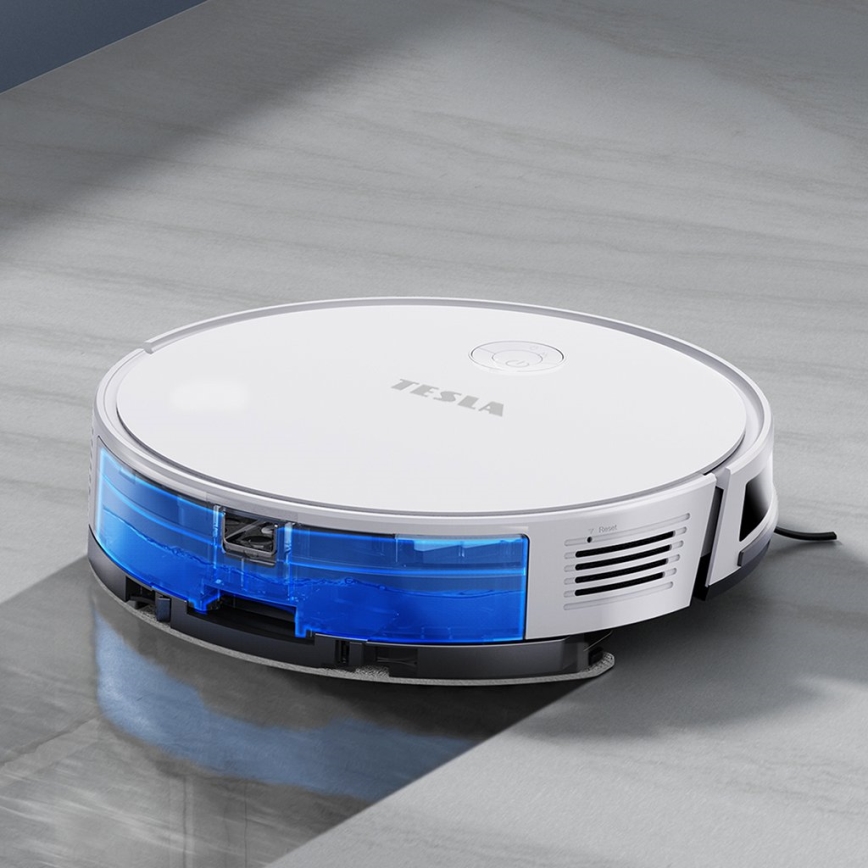 TESLA Electronics RoboStar - Intelligenter 2-in-1 Saugroboter 2600 mAh Wi-Fi Weiß + Fernbedienung