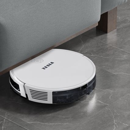 TESLA Electronics RoboStar - Intelligenter 2-in-1 Saugroboter 2600 mAh Wi-Fi Weiß + Fernbedienung