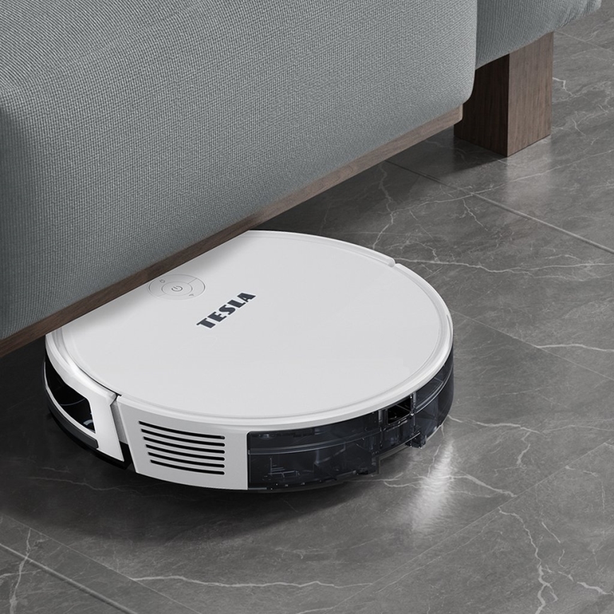 TESLA Electronics RoboStar - Intelligenter 2-in-1 Saugroboter 2600 mAh Wi-Fi Weiß + Fernbedienung