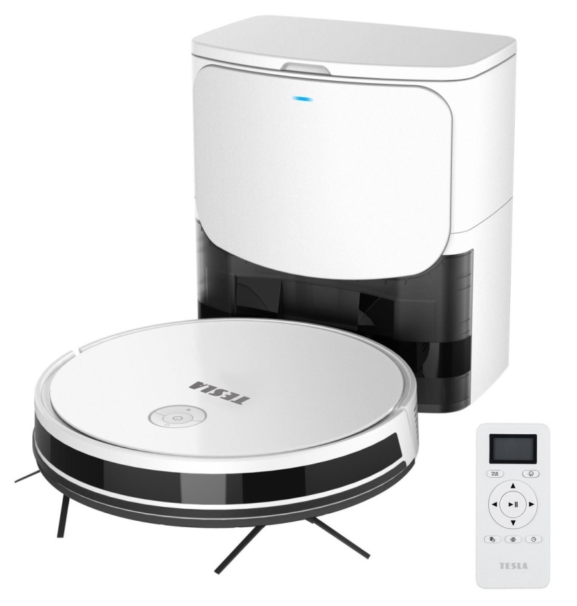 TESLA Electronics RoboStar - Intelligenter 2-in-1 Saugroboter 2600 mAh Wi-Fi Weiß + Fernbedienung