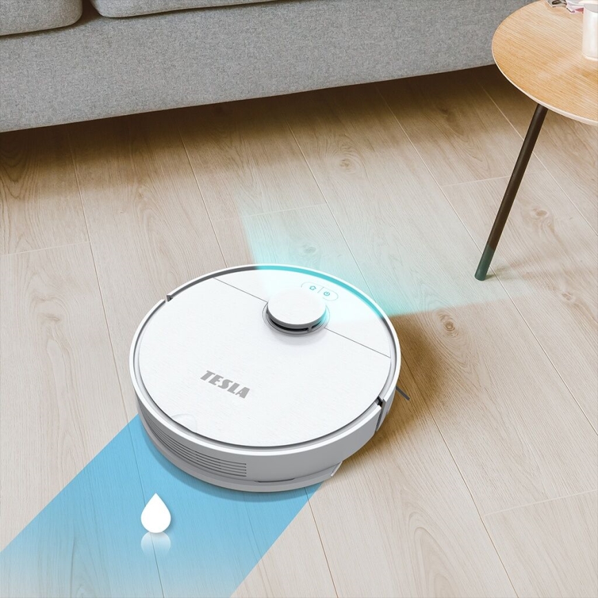 TESLA Electronics RoboStar - Intelligenter 2-in-1 Saugroboter 2550 mAh Wi-Fi Weiß