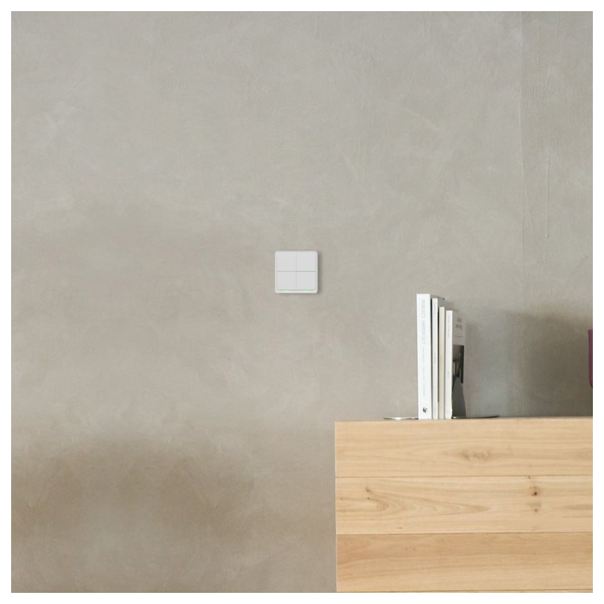 TESLA Smart - Intelligenter kabelloser Haus-Schalter 4P 1xCR2430 ZigBee
