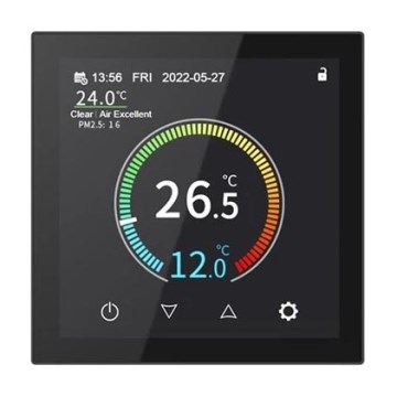 Thermostat zur Unterputzmontage 230 V, schwarz, Wi‑Fi (Tuya‑kompatibel)