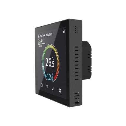 Thermostat zur Unterputzmontage 230 V, schwarz, Wi‑Fi (Tuya‑kompatibel)