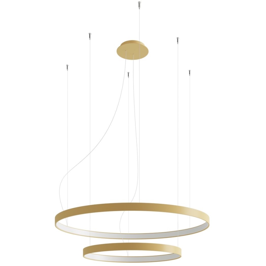 Thoro TH.268 - LED-Hängeleuchte an Seil RIO LED/80W/230V CRI 95 4000K goldfarben