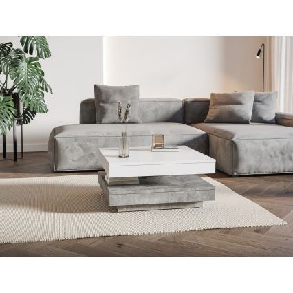 Tisch TIMO weiß/grau Beton