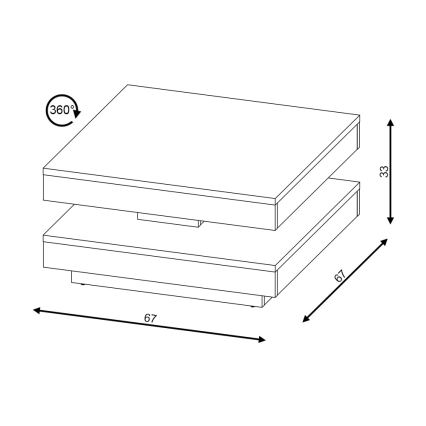 Tisch TIMO weiß/grau Beton