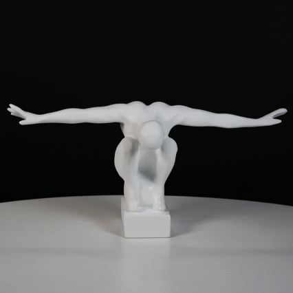 Tischdekoration 19,5x16x38,5 cm Harz/weiß