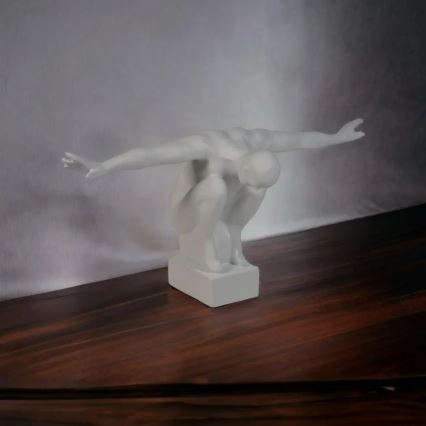 Tischdekoration 19,5x16x38,5 cm Harz/weiß