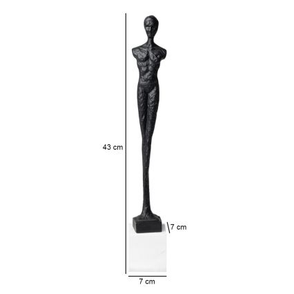 Tischdekoration 43 cm, aus Harz, schwarz