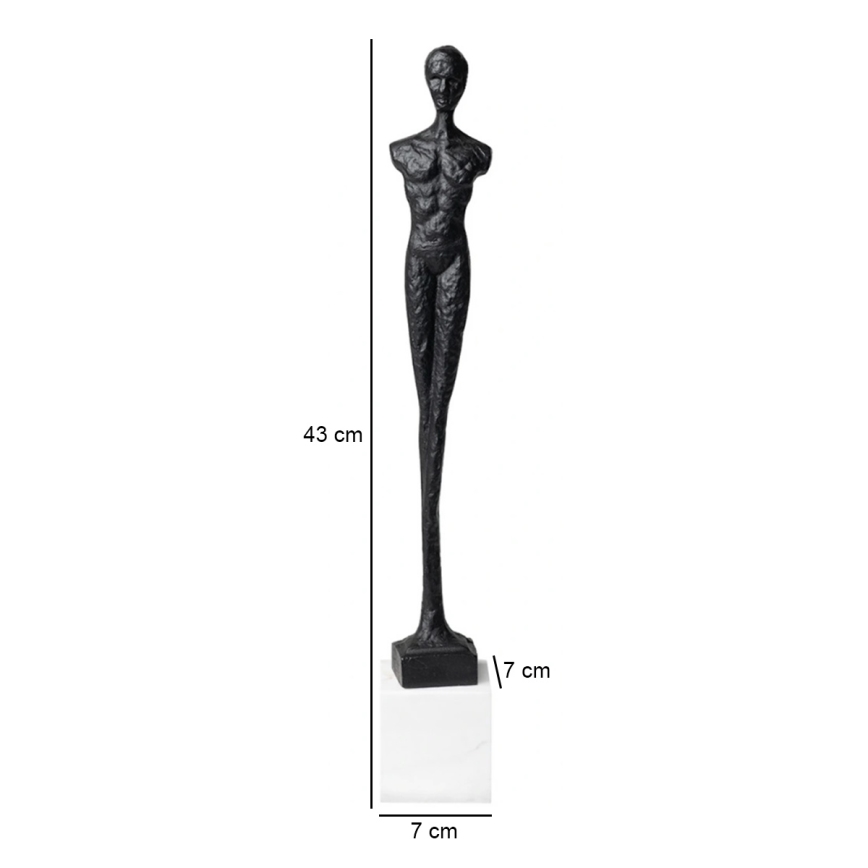 Tischdekoration 43 cm, aus Harz, schwarz