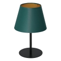 Tischlampe ARDEN 1xE27/60W/230V Ø 20 cm grün/gold