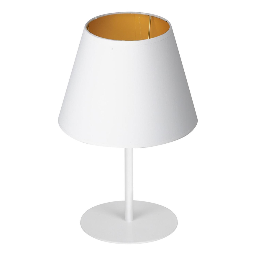 Tischlampe ARDEN 1xE27/60W/230V Ø 20 cm weiß/gold