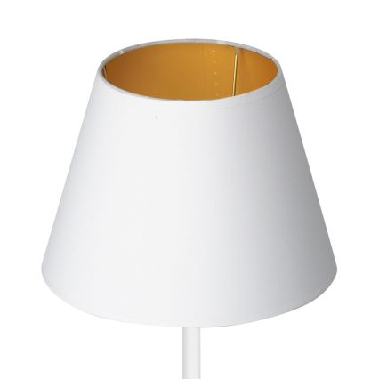 Tischlampe ARDEN 1xE27/60W/230V Ø 20 cm weiß/gold