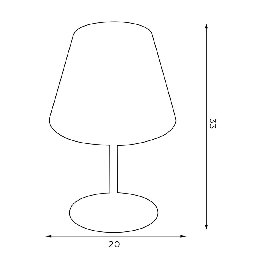 Tischlampe ARDEN 1xE27/60W/230V Ø 20 cm weiß