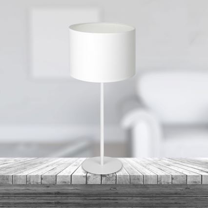 Tischlampe ARDEN 1xE27/60W/230V, Ø 25 cm, weiß