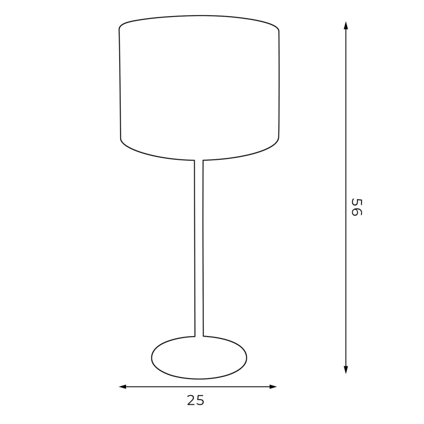 Tischlampe ARDEN 1xE27/60W/230V, Ø 25 cm, weiß