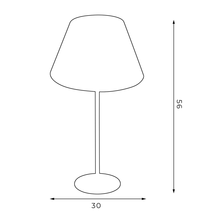 Tischlampe ARDEN 1xE27/60W/230V Ø 30 cm schwarz/weiß