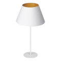 Tischlampe ARDEN 1xE27/60W/230V Ø 30 cm weiß/gold