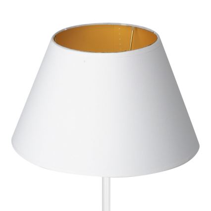 Tischlampe ARDEN 1xE27/60W/230V Ø 30 cm weiß/gold