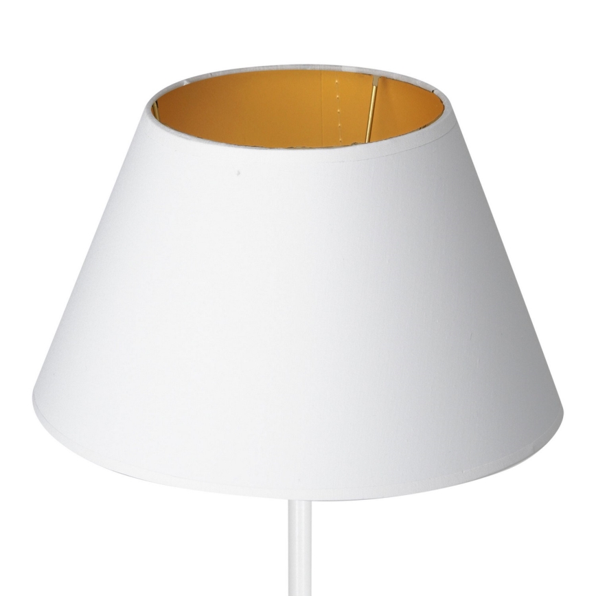 Tischlampe ARDEN 1xE27/60W/230V Ø 30 cm weiß/gold