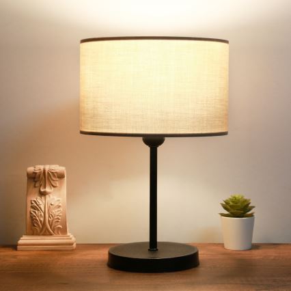 Tischlampe AYD 1xE27/40W/230V beige/schwarz