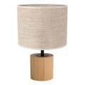 Tischlampe KRETA 1xE27/25W/230V Eiche/Beige Eiche