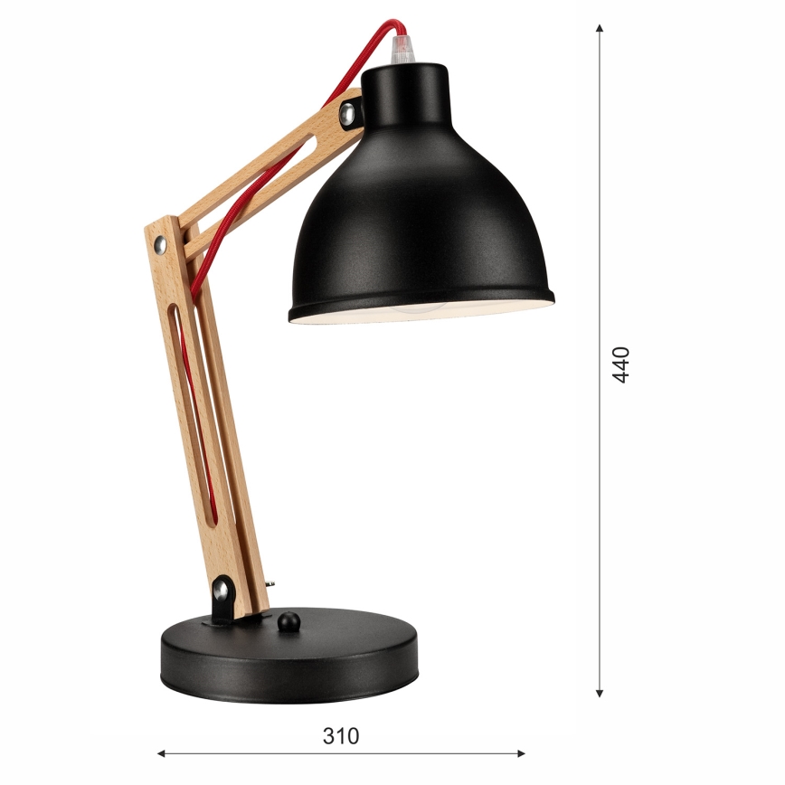 Tischlampe MARCELLO 1xE27/60W/230V Buche