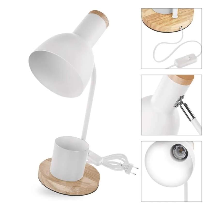 Tischlampe POPPY 1xE27/25W/230V weiß