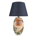 Tischlampe RAMZES 1xE27/40W/230V Blau/Beige
