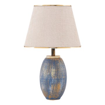 Tischlampe RAMZES 1xE27/40W/230V crème/blau