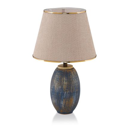 Tischlampe RAMZES 1xE27/40W/230V crème/blau