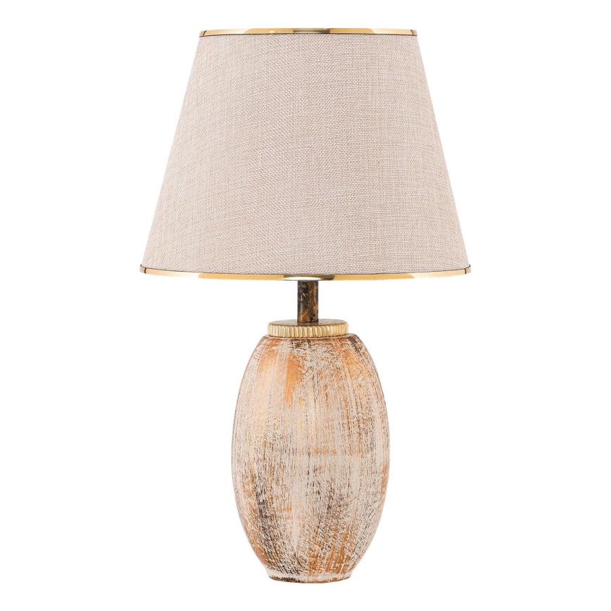 Tischlampe RAMZES 1xE27/40W/230V crème/gold
