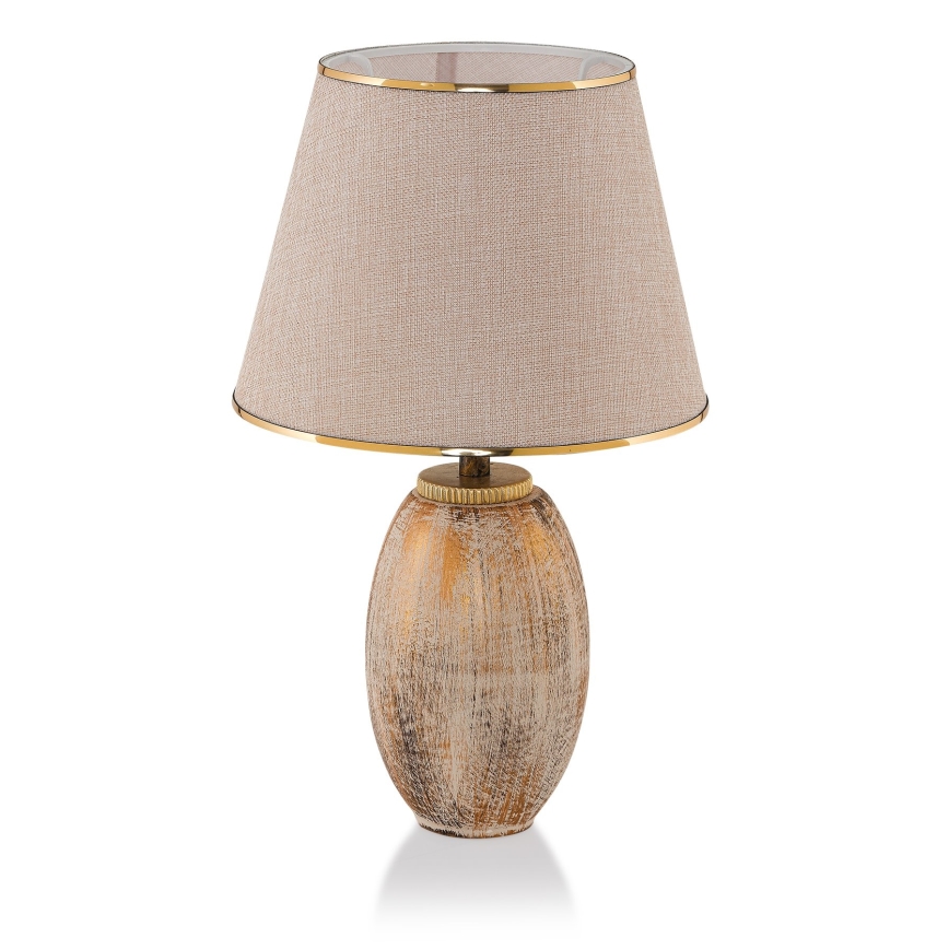 Tischlampe RAMZES 1xE27/40W/230V crème/gold