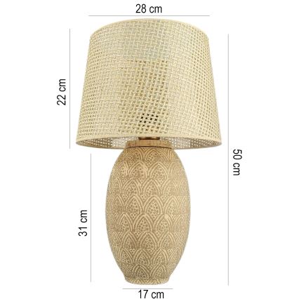 Tischlampe RAMZES 1xE27/40W/230V Gold