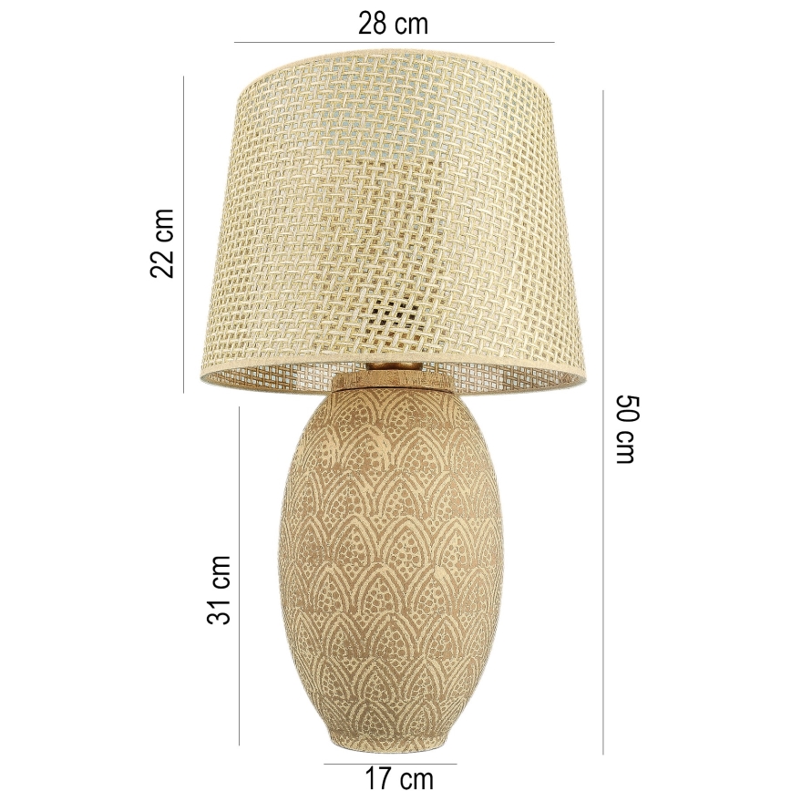 Tischlampe RAMZES 1xE27/40W/230V Gold