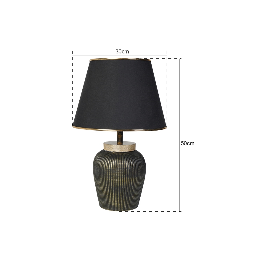 Tischlampe RAMZES 1xE27/40W/230V schwarz/gold