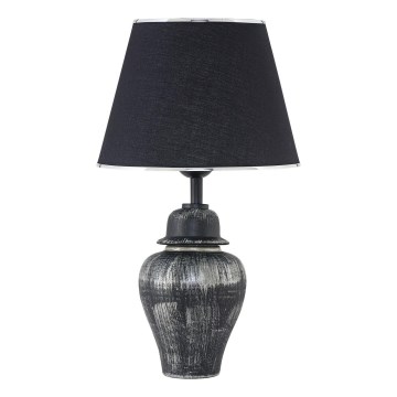 Tischlampe RAMZES 1xE27/40W/230V schwarz/silber