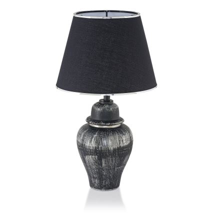 Tischlampe RAMZES 1xE27/40W/230V schwarz/silber