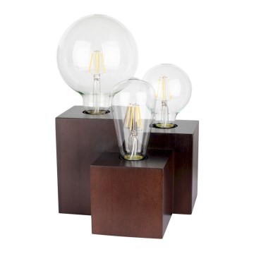 Tischlampe VINCENT 3xE27/15W/230V Buche